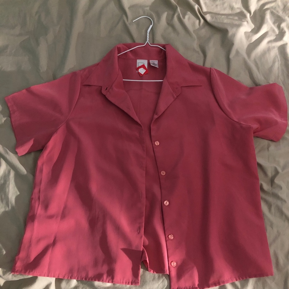 Roaman’s Women’s Pink Button Down